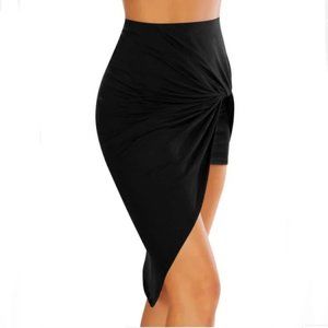 Charlotte Russe Asymmetrical Skirt - Black - S